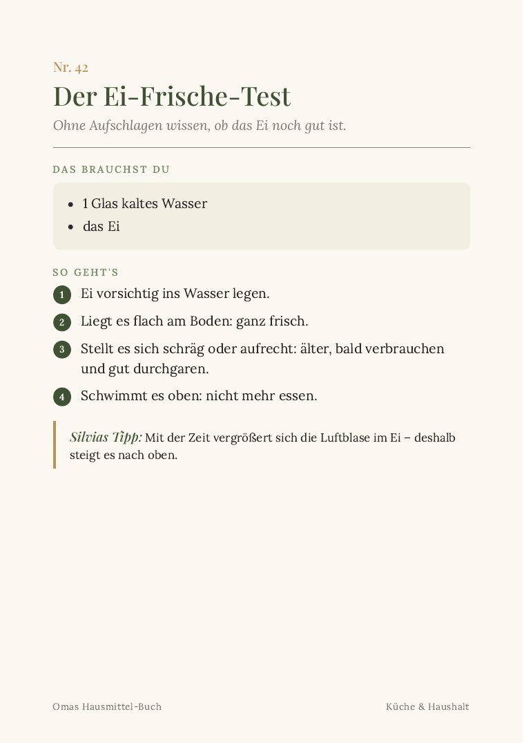 Haushaltstrick: Der Ei-Frische-Test